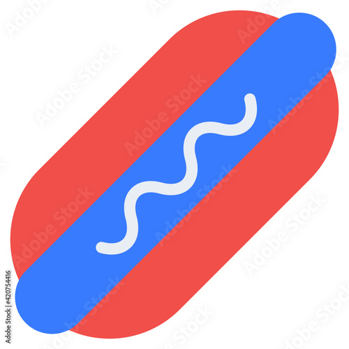 A yummy icon of hotdog burger