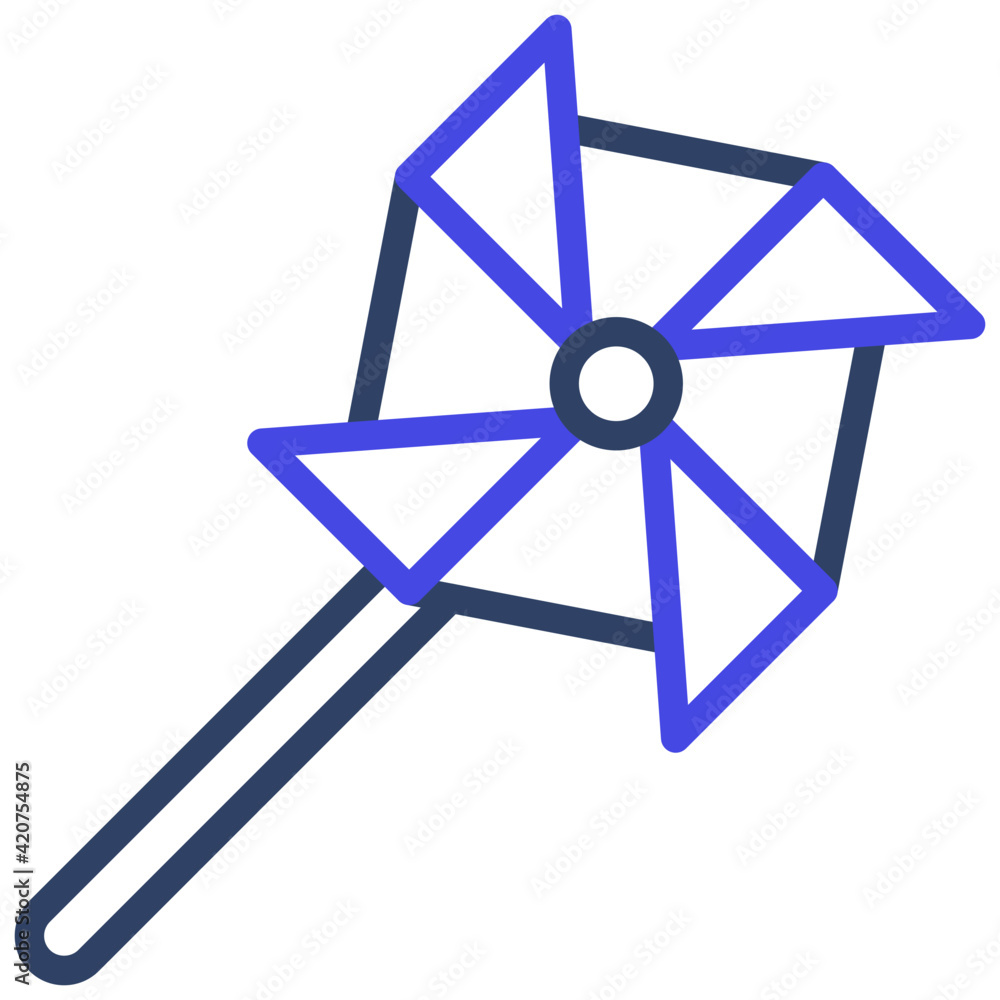 A beautiful design icon of pinwheel A beautiful design icon of pinwheel