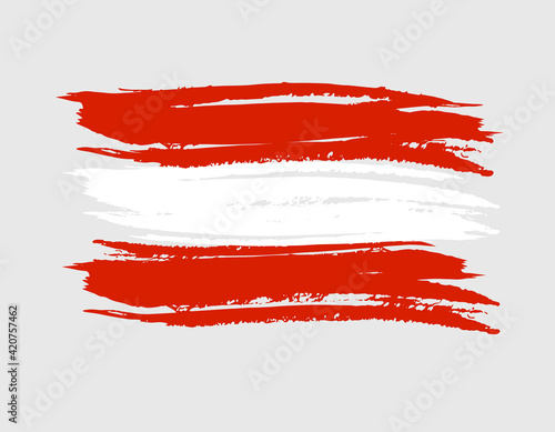 austria europe country tricolor flag brush texture background