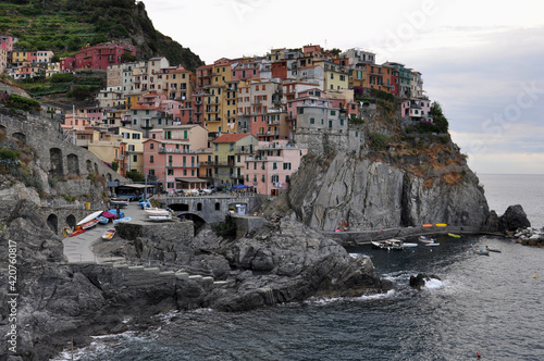 Manorola village in Cinque Terre, Italy 2013 photo