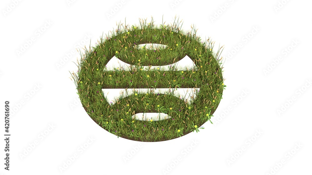 3d rendered grass field of symbol of terra symbol isolated on white background 3d rendered grass field of symbol of terra symbol isolated on white background