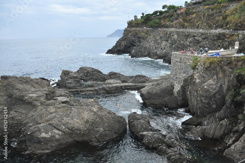 Manorola village in Cinque Terre, Italy photo