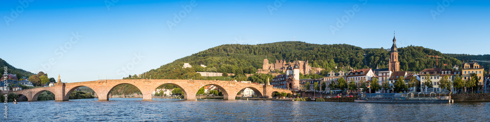 Panoramic view of Heidelberg in summer