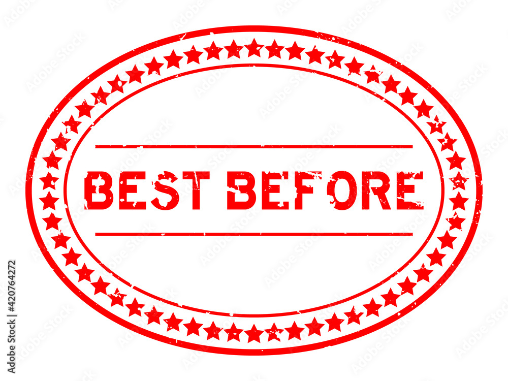 Grunge red best before word oval rubber seal stamp on white background Grunge red best before word oval rubber seal stamp on white background