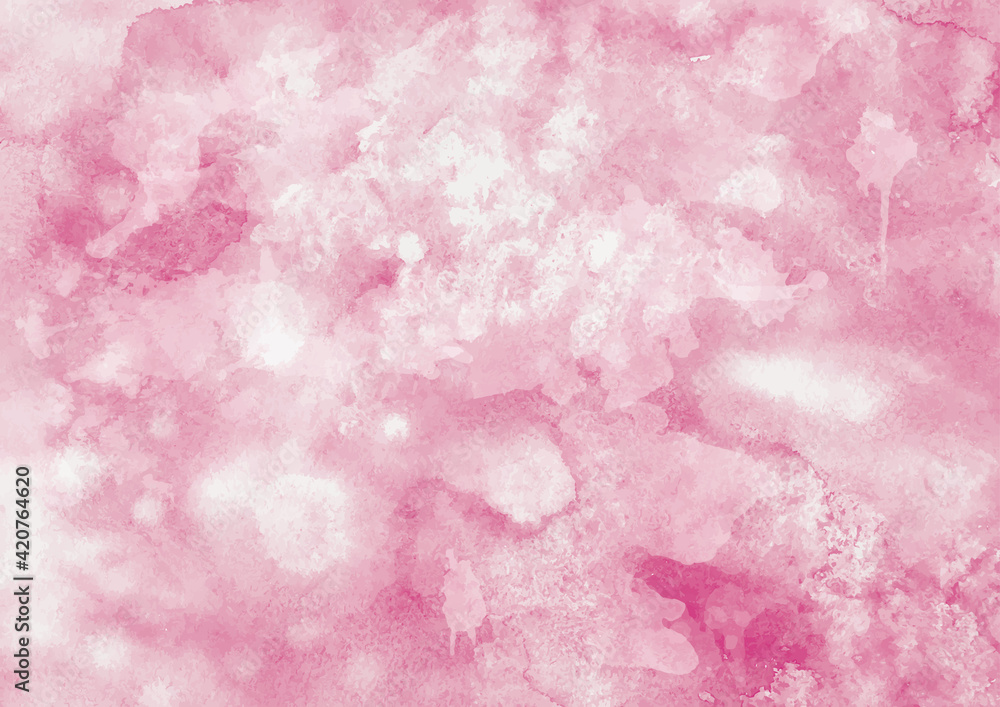 Abstract pink watercolor background. Hand drawn illustration.