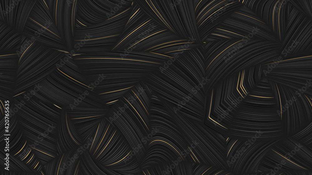 Vector seamless warped lines background. Flexible stripes twisted as silk forming volumetric folds. Colorful stripes with variable width. Modern abstract creative backdrop Vector seamless warped lines background. Flexible stripes twisted as silk forming volumetric folds. Colorful stripes with variable width. Modern abstract creative backdrop