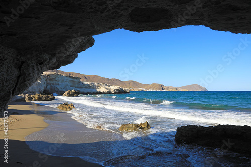 playa almería los escullos isleta del moro cabo de gata cueva 4M0A2673-as21 photo