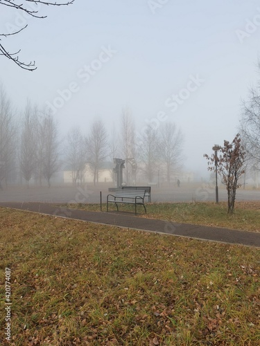 Парк в тумане