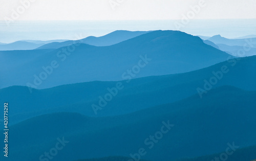 Mountain ridges in backlight, Colorado, USA