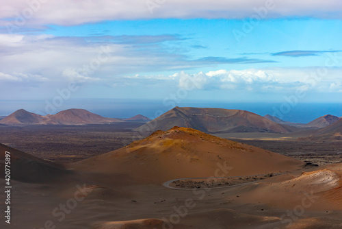 Volcanoes of Lanzarote  Canary Islands  Spain