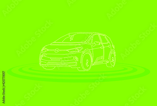 driverless electric car - autonomous driving 