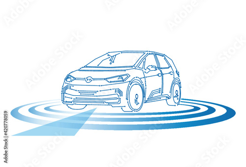 driverless electric car - autonomous driving 