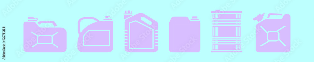 set of can cartoon icon design template with various models. vector illustration isolated on blue background set of can cartoon icon design template with various models. vector illustration isolated on blue background