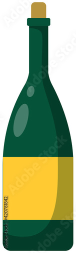 Alcohol, beverage made from fermented grapes. Bottle of red wine. Dry grape alcoholic drink