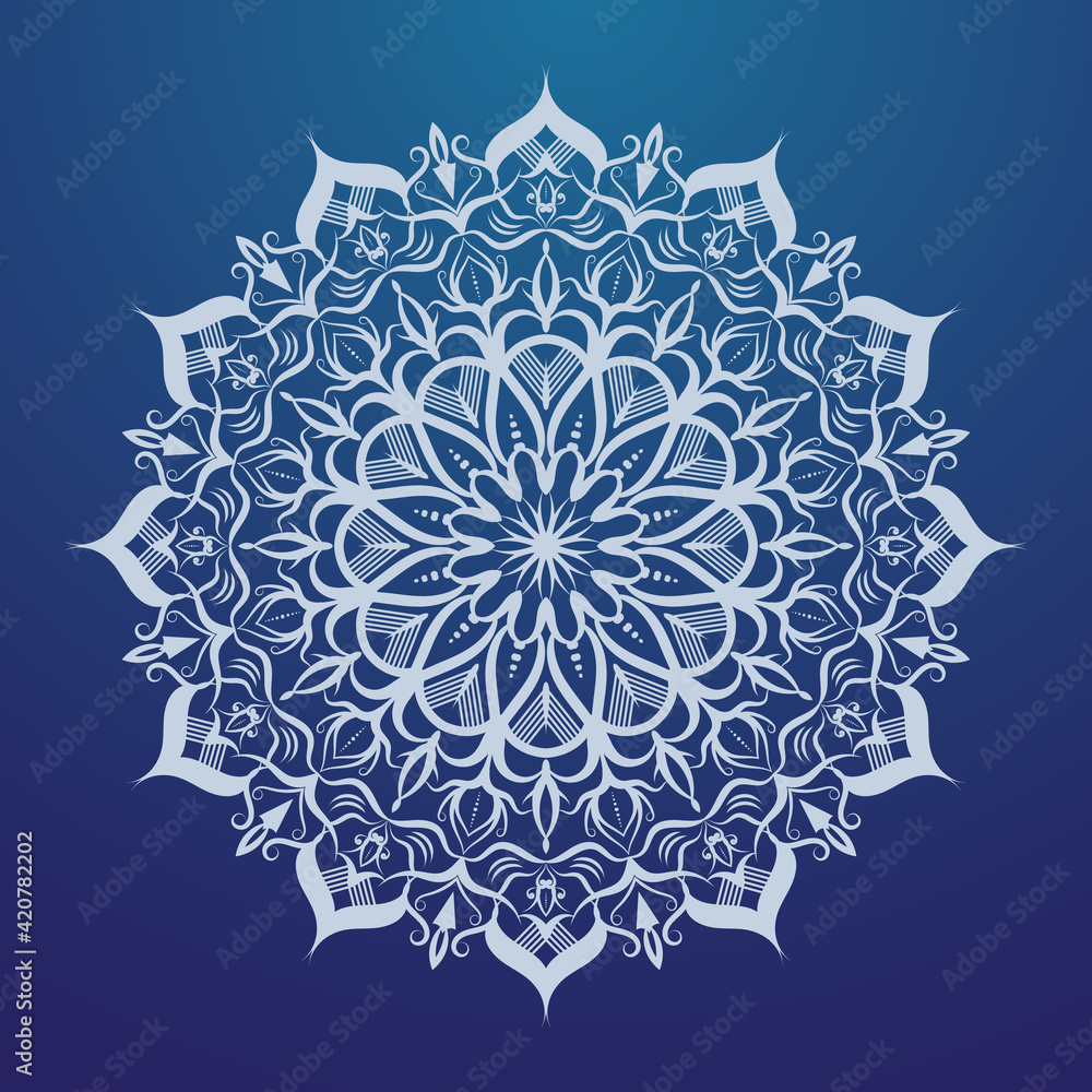 Ornamental luxury mandala background with golden arabesque pattern arabic islamic east style.decorative mandala for print, poster, cover, brochure, flyer, banner