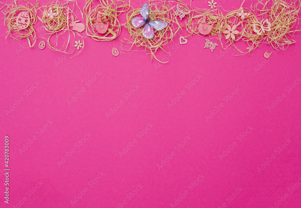background for spring and easter time in pink
