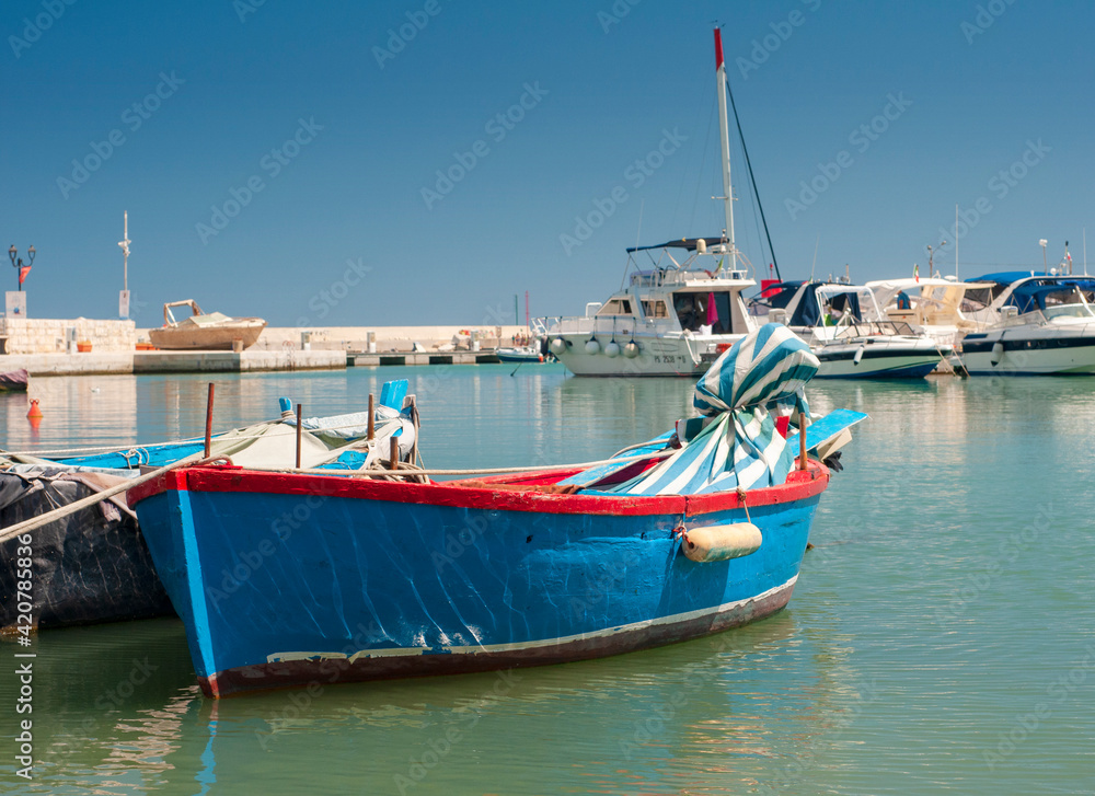 Wooden rowboat
