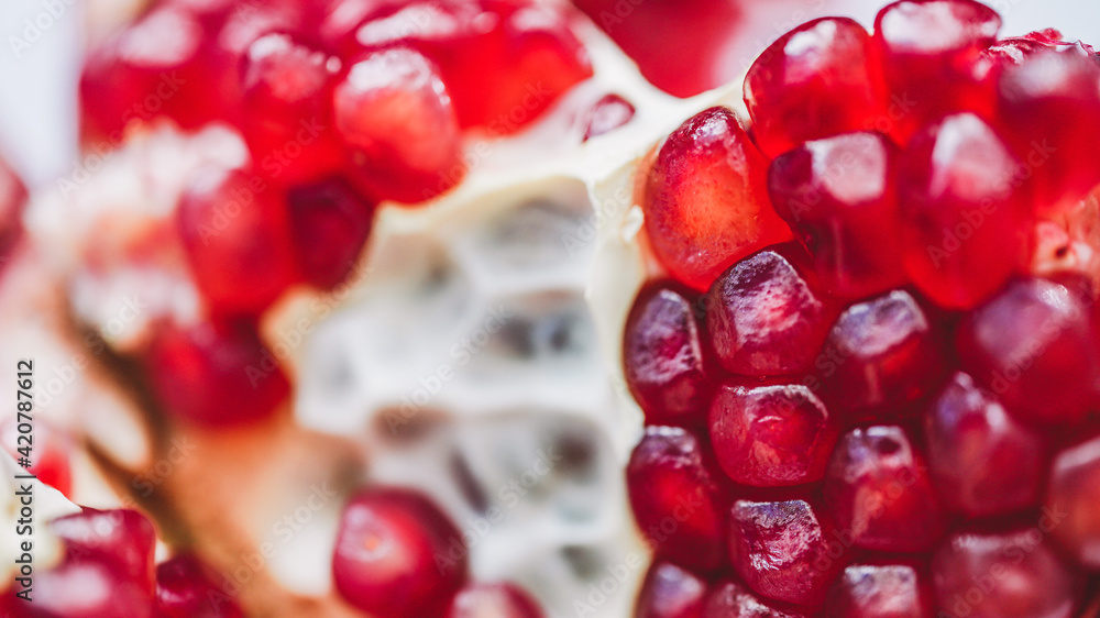 pomegranate Close up view - pomegranate Macro pomegranate Close up view - pomegranate Macro