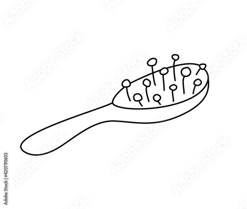 Comb. Vector hand drawn doodle illustration 