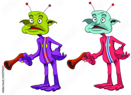 Personnage extraterrestre armé