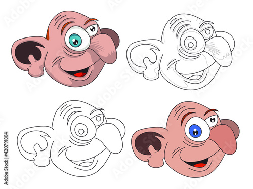 Tête d'un personnage dingue !