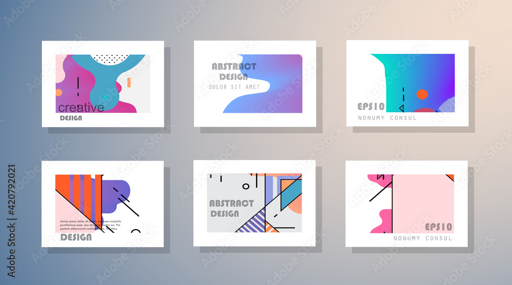 Fototapeta premium Template brochures, flyers, business presentations. Modern flat line style.