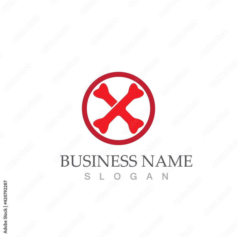 bone logo vector template bone logo vector template