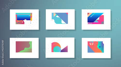 Free Download Template brochures, flyers, business presentations. Modern flat line style. - GFXLoad