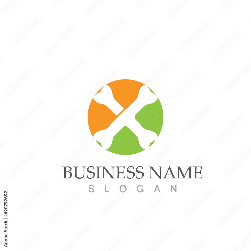 bone logo vector template bone logo vector template