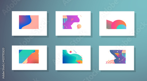 Free Download Template brochures, flyers, business presentations. Modern flat line style. - GFXLoad