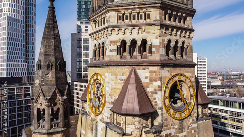 Famous Kaiser Wilhelm Memorial Church in Berlin - urban photography photo