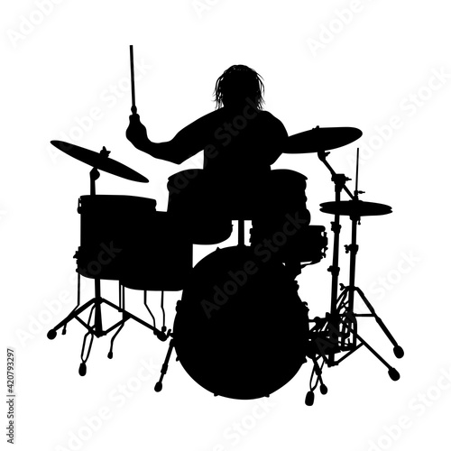 Rock Drummer Silhouette