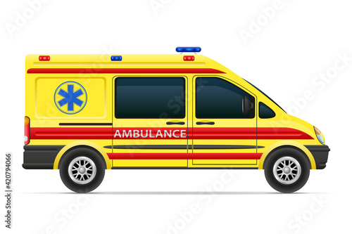 ambulance car medical vehicle vector illustration