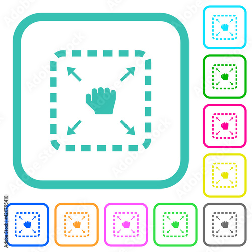 Drag item vivid colored flat icons