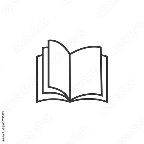 Book icon related to education, library, book store or knowledge symbol icon