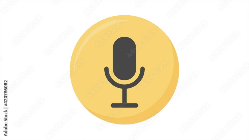 Microphone line icon motion graphic animation with alpha channel. Microphone line icon motion graphic animation with alpha channel.