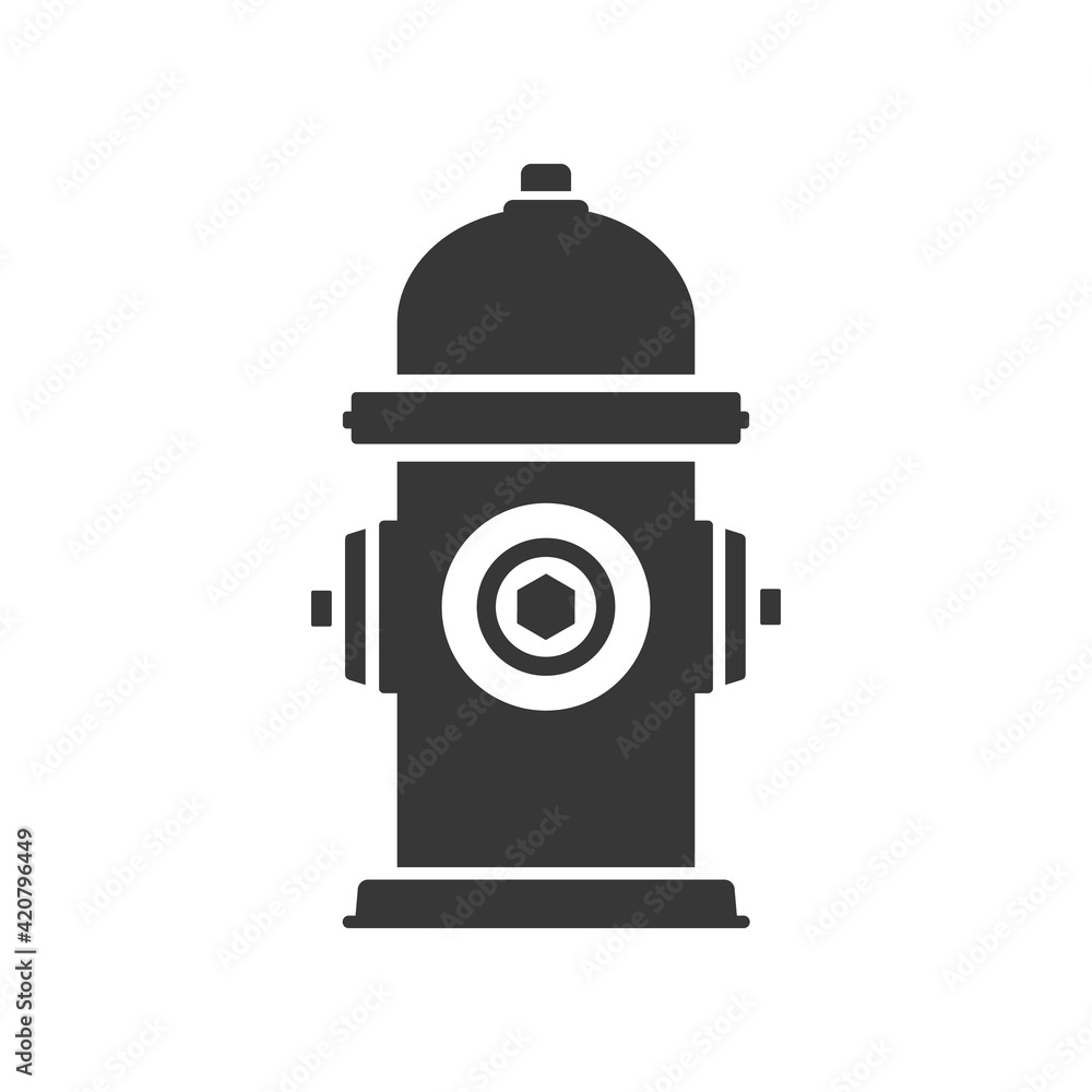 Fire hydrant icon. Black, minimalist icon isolated on white background. Fire hydrant simple silhouette. Web site page and mobile app design vector Fire hydrant icon. Black, minimalist icon isolated on white background. Fire hydrant simple silhouette. Web site page and mobile app design vector