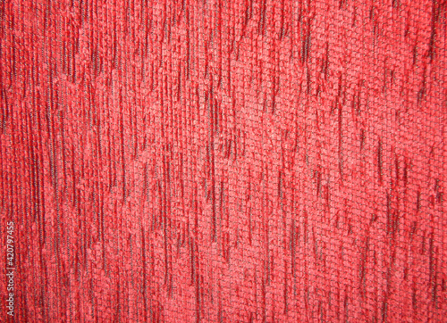 Background with texture of red fabric, copy space