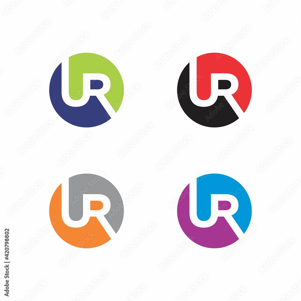 Abstract Letters UR Logo Vector 001 Abstract Letters UR Logo Vector 001