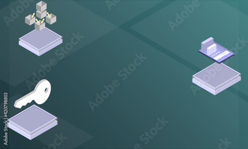 Agile manufacturing concept on abstract design