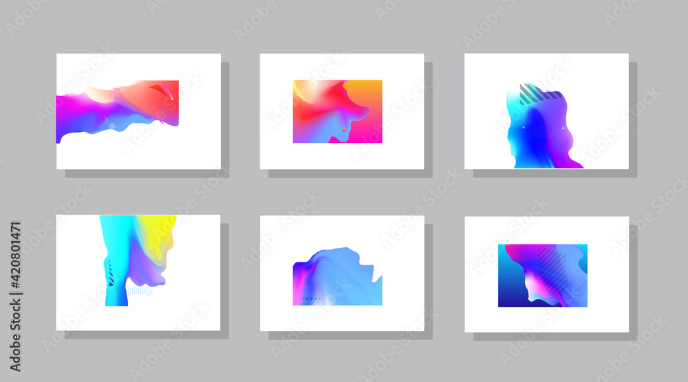 Covers with minimal design. Abstract backgrounds. Vector frame for text