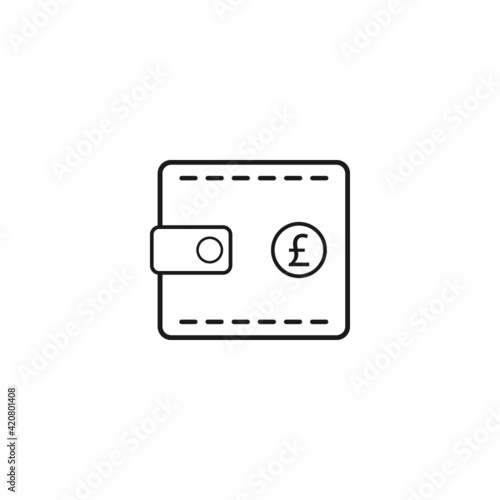 Wallet linear vector icon. Wallet concept stroke symbol design.