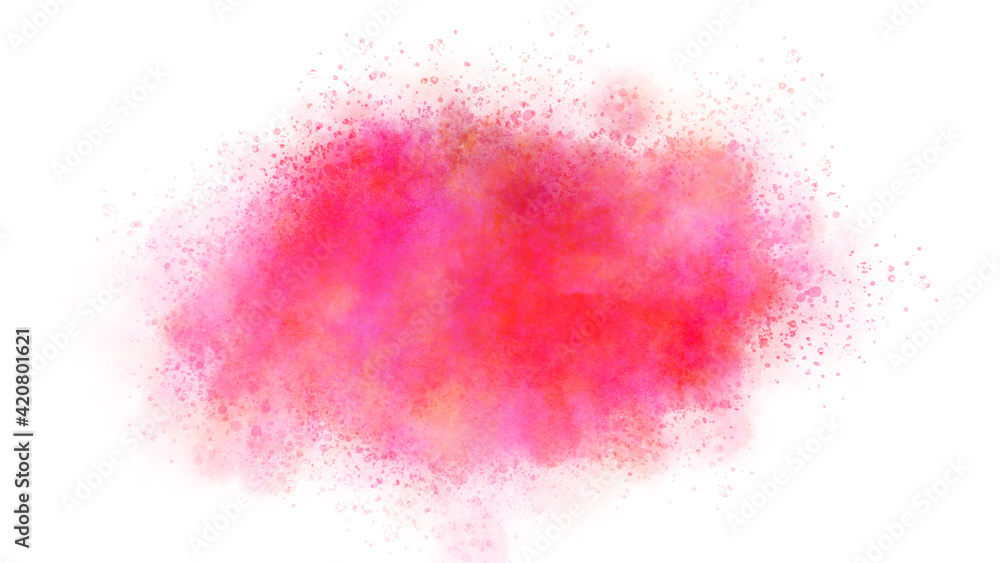 赤、ピンクの水彩の筆の跡、背景素材、テクスチャ