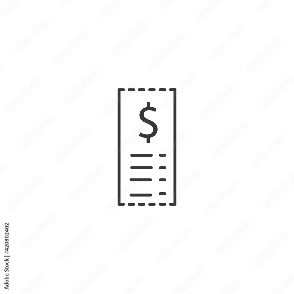 Invoice linear vector icon. Invoice concept stroke symbol design. Invoice linear vector icon. Invoice concept stroke symbol design.