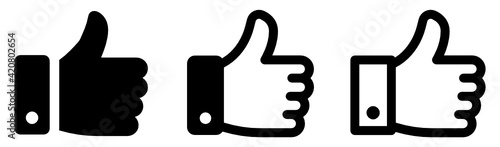 Thumb up, Like, Recommend, agreement icon. Vector icon