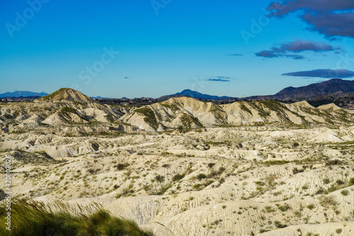 The Badlands of Abanilla and Mahoya near Murcia in Spain