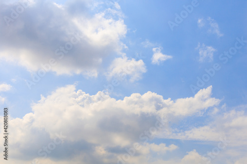 White clouds on the blue sky for background. © Phongsak