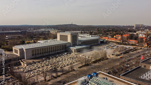 Canvas Print Exhibition grounds Berlin with radio tower - urban photography