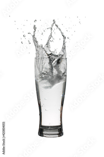 water pouring into glass