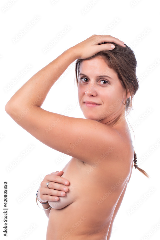 Fototapeta premium woman Breast self examination